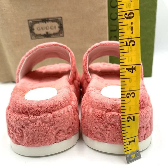 Gucci GG Sponge Slide Platform Sandals Size
